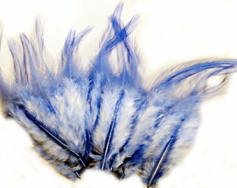 Craft Feathers Sky Blue 2 to 4 inches long qty 12 blue craft feathers