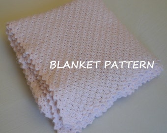 Crochet baby blanket pattern. Really easy. PDF 004.