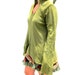 Forest green long sleeve pixie top with hood