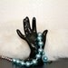 Mad Men Necklace/choker: Beguiling Tiffany Blue Choker Necklace 1950s-60s
