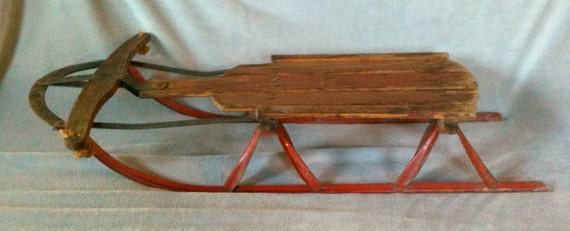 Antique Monoplane 1950s Snow Sled