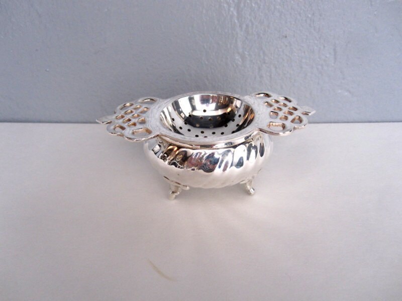 Vintage Silver Plated Tea Bag Holder