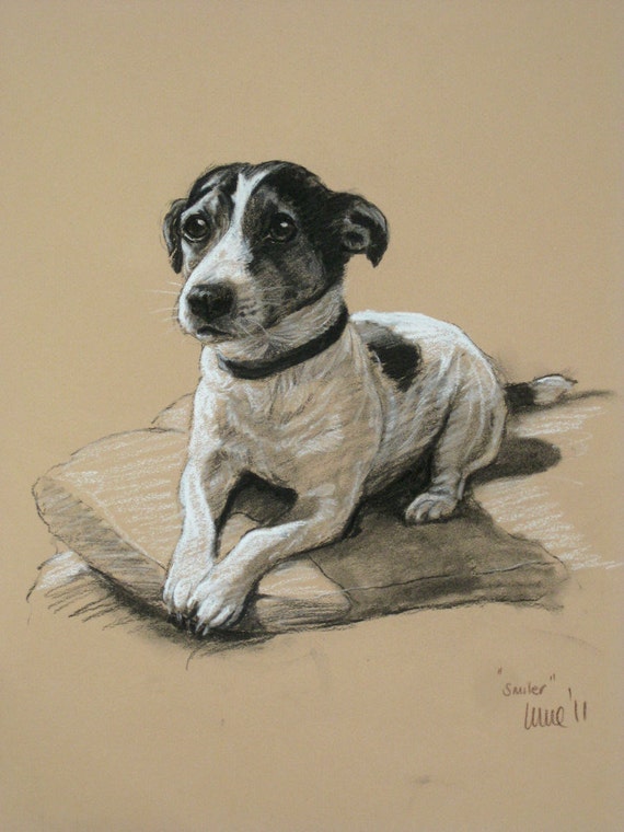 Beautiful Terrier dog LE fine art print 'Smiler' from