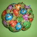 Pin Cushion Ladybug FABRIC. Great for a sewing gift - Round Pincushion double sided.