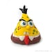 Angry SpongeBird Sculpture (SpongeBob vs. Yellow Angry Birds) - Polymer Clay