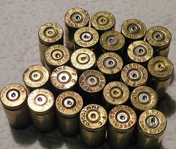 25 Spent Bullet Shell Casings 9mm Brass for Jewelry