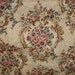 Vintage Beige and Floral Pattern Tapestry Fabric, 2 piece lot, 38 x 58" and 36 x58"