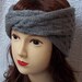 Headband turban in grey wool