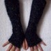 Hand warmers, fingerless gloves, wrist warmers, arm warmers, handwarmers, handmade in dark blue mohair