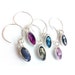 Elegant Wine Charm Set Oval Colorful (6/set), easter wine charms, purple wine charms, pink wine charms, housewarming