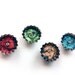 Silver Buttercup Magnet Set (4), Silver Magnets, Colorful Magnets, Candy Magnets, Small Silver Magnets