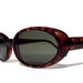 Oval Cat Eye Sunglasses, Vintage Tortoise Shell High Fashion Frames with Glass Lenses / FREE US SHIPPING