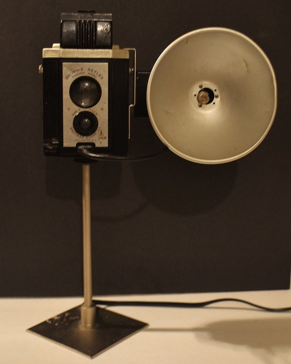 Items similar to Vintage Camera Lamp and Flashlight on Etsy