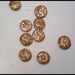 8 GLITTERING GOLD SAUCER spacer bead