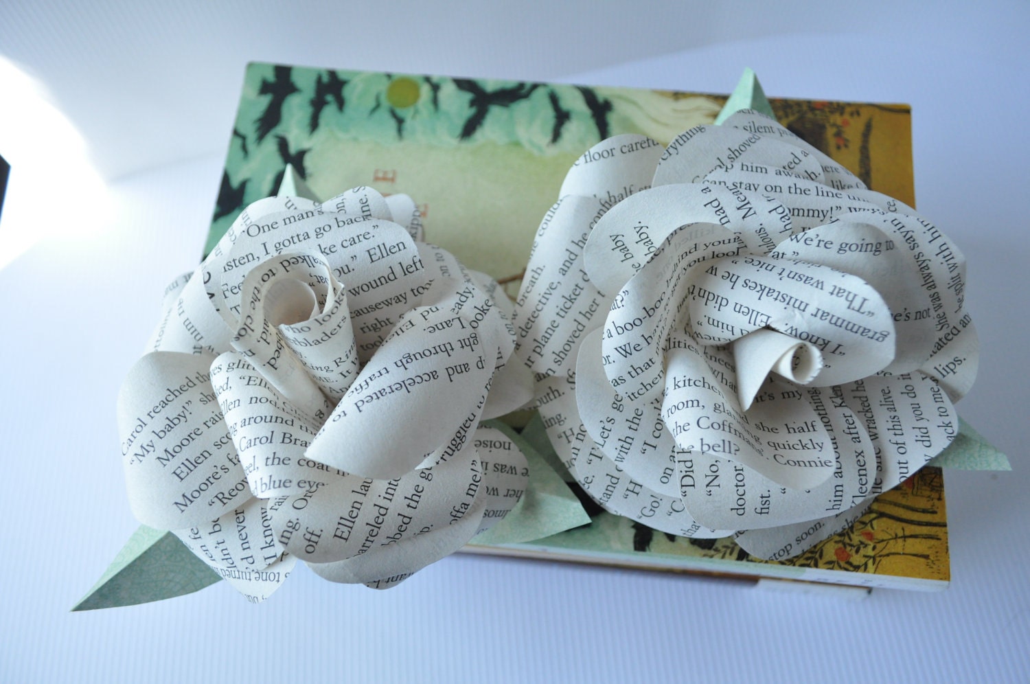 Upcycled Paper FlowersTeacher's Gift Flowers Book Page
