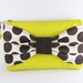 Big Bow Yellow Clutch - Bridesmaid Gift Bag, Wedding Gift, Bridal Clutch, Cosmetic Bag Make Up, Camera Bag, Zipper Pouch, Zipper Wristlet