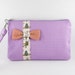 Lovely Little Bow (Purple) - iPhone Purse, Cell Phone Wristlet, Camera Bag, Cosmetic Bag, Zipper Pouch