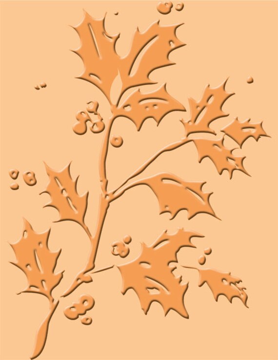 CUTTLEBUG HOLLY BRANCH Embossing Folder A2