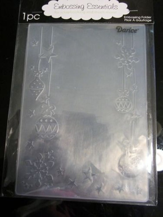 Darice HANGING CHRISTMAS ORNAMENTS Lovely Embossing Folder