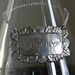 Vintage Silver Plated Metal Sherry Bottle Tag For Decanters