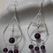 Reserved for buyer Dragonfly Amethyst Tear Drop Sterling Silver Earrings