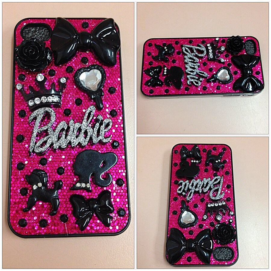 Barbie hard iphone 4 4g 4gs 4s case bling by HellYeahPrettyThings
