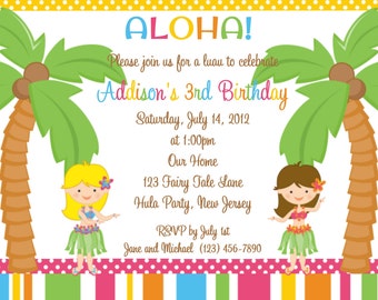 Aloha invitation – Etsy