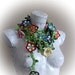 Cotton Sunflower Scarf- crocheted branches-Mother's Day Gift - Easter Gift-Spring Scarf -Spring Fashion - Crochet Scarf