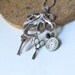 Octopus Pendant Steampunk Necklace Silver Tentacles Skull Skeleton Key Pocket Watch Scissors Feather Fashion Trendy Statement