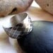 Men's Snakeskin Ring - Sterling Silver Diamond Pattern Wide Band - Dark Patina Finish - Made To Order Any Size