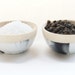 Wooden Mini Bowl Set of Two: Black and White Swirl