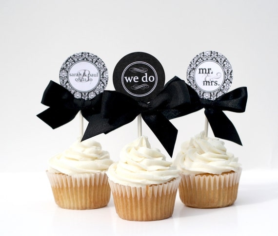 Wedding / Bridal Shower Cupcake Toppers - WE DO Printable Il_570xn