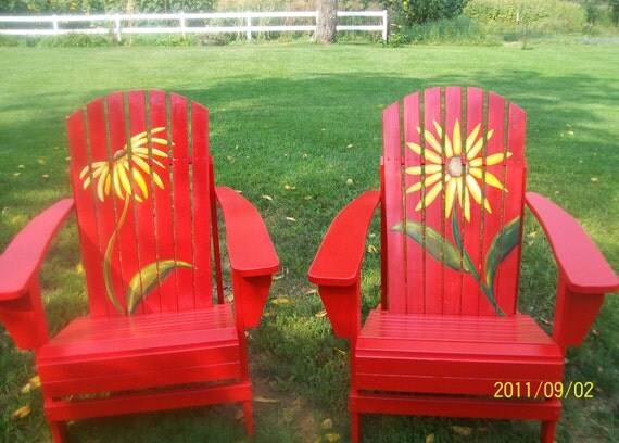 Unique Adirondack Chairs Hand Painted