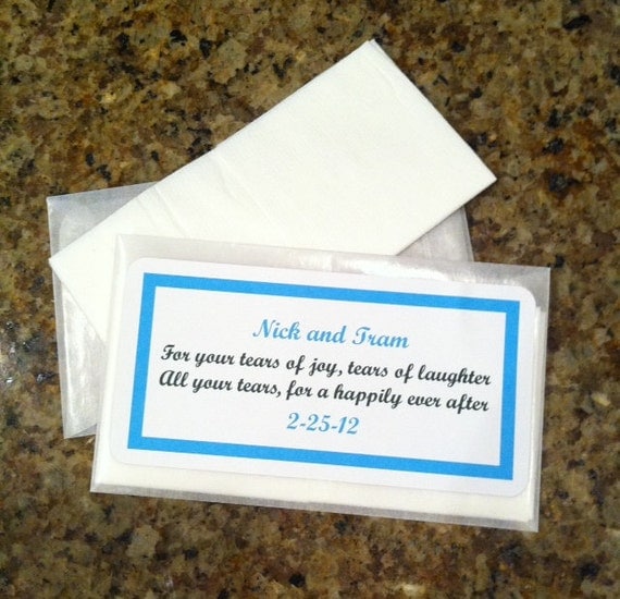 Items similar to Wedding Tissue Packets (Any Color) on Etsy