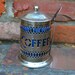 Art Nouveau silverplate vintage coffee container with spoon