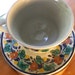 Perfect Vintage Majolica Gorky Gonzalez Guanajuato Mexico Cup and Saucer