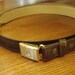 Vintage Brown Leather Belt Hickok Sierra Retro Metal Buckle Engraved "A"