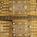 Vintage Backgammon Chess Checkers Board Game 3 In 1 Inlaid Marquetry Wood Box