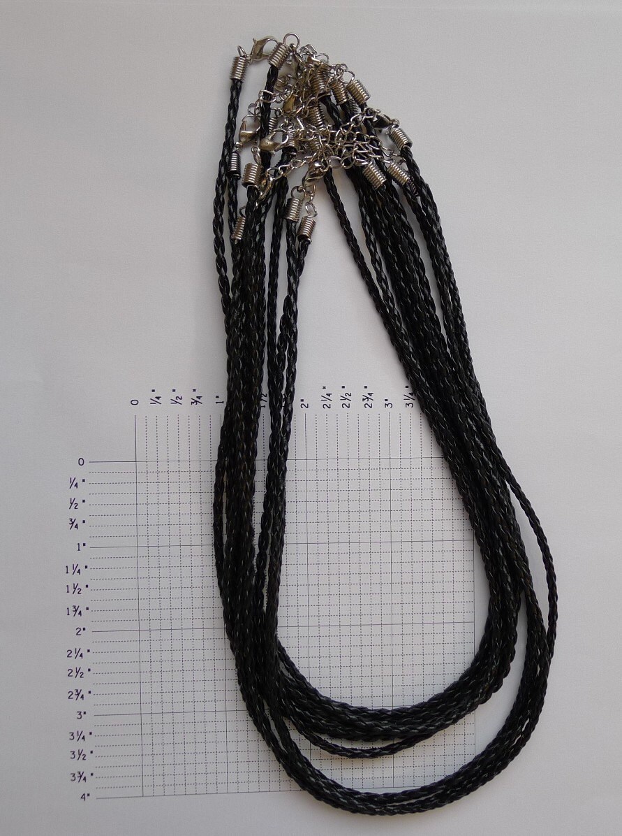 10 Braided cords for necklaces 18