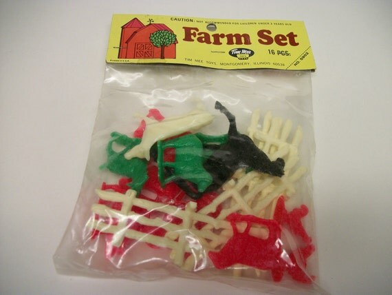 Vintage TIM MEE Toys Farm Set No 5902 USA by ToysNwhatNot on Etsy