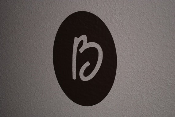 ... Vinyl Wall Decal with Your Initial - Initial Decal - Monogram Decal