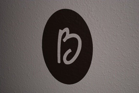 ... Vinyl Wall Decal with Your Initial - Initial Decal - Monogram Decal