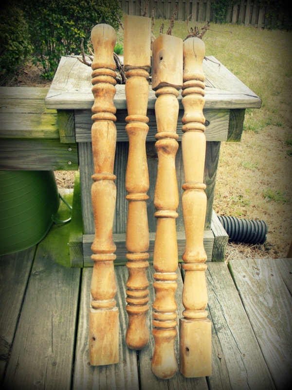 Vintage wooden table legs