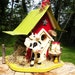 Price Reduced, birdhouse, one of a kind birdhouse, OOAK, The Udder Side Birdhouse, original art, garden art, unique birdhouse
