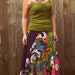Vintage Psychedelic Patchwork Skirt with Scalloped Hem