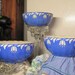 Reserved for LAZYOWL-Early 1900s, Villeroy and Boch, Dresden, Saxony, Blue Tulip Mixing Bowls- 3Nesting Bowls