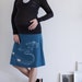 Maternity A-line Skirt . Maternity Knee Lwength Skirt . Handmade Applique Skirt- The Creek and paper boats -size Medium