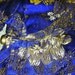 Tibetan Made Vintage Blue and Gold Cropped Jacket