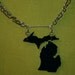 Michigan Recycled Record Necklace
