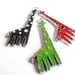 Enamel metal charms: giraffes